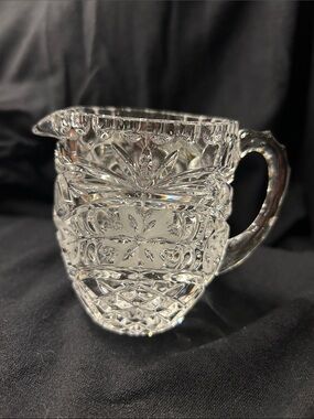 Cut Glass Crystal Pitcher - Clear